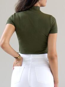 Women Tops - 軍綠色 - 查看 2