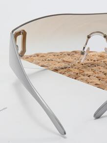 Gafas de moda de estilo Y2K sexy para mujer, de estilo europeo y estadounidense, con letras integradas, gafas de montura estrecha de estilo Y2K, accesorios de playa, para verano, playa, actividades al aire libre y viajes