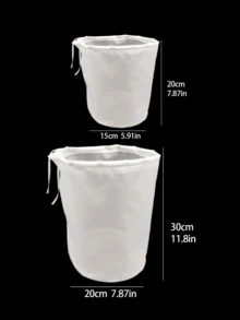 1入組可重複使用豆漿過濾器包 - 白色 - 查看 4
