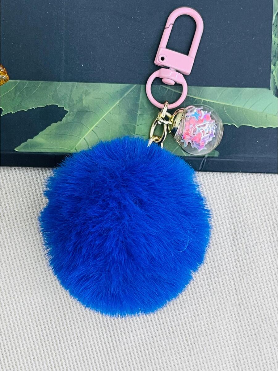 Bola azul bolsa colgante accesorios para bolsa dijes para bolsa regalos de Navidad, día de San Valentín, elegante, de moda para adolescentes, mujeres, estudiantes universitarias, maestras, trabajadores de cuello blanco, novatos y trabajadores de cuello blanco - azul real - Ver 1