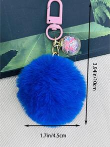 Bola azul bolsa colgante accesorios para bolsa dijes para bolsa regalos de Navidad, día de San Valentín, elegante, de moda para adolescentes, mujeres, estudiantes universitarias, maestras, trabajadores de cuello blanco, novatos y trabajadores de cuello blanco - azul real - Ver 6