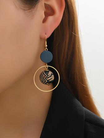 1 par de pendientes bohemios de cuentas de madera para mujeres, regalo de cumpleaños para fiesta o festival