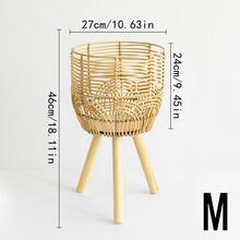 1pc Woven Flower Pot - Apricot - View 10