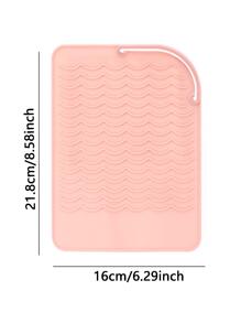 1 件粉色硅胶卷发器垫，适用于便携式直发器和卷发器耐热存储垫，返校，旅行度假必需品，女士发饰，光滑后梳，理发配件，吹风机 - 粉色 - 查看 7