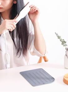 1 件粉色硅胶卷发器垫，适用于便携式直发器和卷发器耐热存储垫，返校，旅行度假必需品，女士发饰，光滑后梳，理发配件，吹风机 - 粉色 - 查看 5