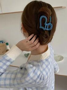 6pcs Solid Heart Design Hair Claw Cute Casual Valentine's Day Valentines Claw Clips Hair Clips Hair Jaw Clip Hair Clamps Hair Clutch Hair Catcher Clip