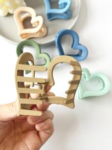 6pcs Solid Heart Design Hair Claw Cute Casual Valentine's Day Valentines Claw Clips Hair Clips Hair Jaw Clip Hair Clamps Hair Clutch Hair Catcher Clip