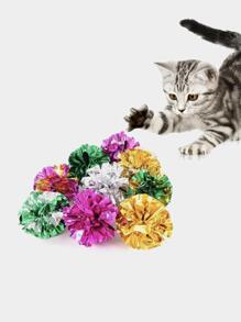 2pcs/set Random Color Cat Toy Ball With Bell Inside - Multicolor - View 1