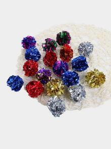 2pcs/set Random Color Cat Toy Ball With Bell Inside - Multicolor - View 5