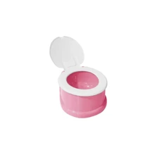 Troninho Assento Infantil Pinico Peniquinho Neném Com Tampa Educativo - 22 x 19 x 12 cm - 900ml - Rosê - Visão 2