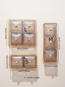 1 Set Snack Plate + Tray, Snack, Candy, Dried Fruit, Cookie Storage Set - Grey - View 2