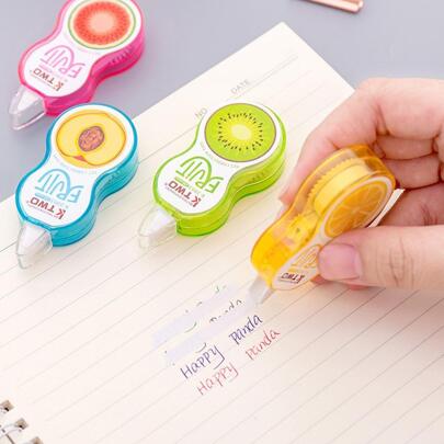 1條5mm*5m卡通水果圖案修正帶，迷你修正帶
