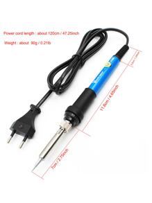 60 瓦內熱式電烙鐵,可調式溫度控制,烙鐵套件 936,附美國和歐盟插頭 - 藍色 - 查看 2