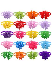 5 Chiếc Phối Nơ Phong Cách Thú Cưng Cho Chó Và Mèo, Chắc Chắn & Chấm Bi & Phụ Kiện Cổ Lục Giác - Nhiều màu - Xem 1