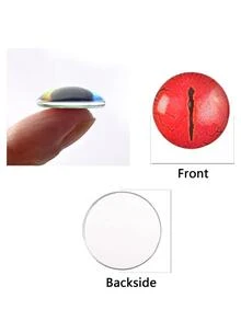 20入組成對12毫米/20毫米/25毫米各種眼睛覆蓋凸圓形平背凸圓形動物娃娃眼睛凸圓形用於DIY工藝品首飾製作 - B - 查看 2