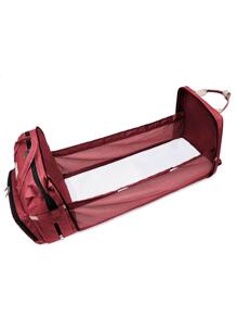H HIBOBI Large Capacity Detachable Diaper Bag - Red - View 3