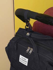 1 pieza de mochila con cambiador de pañales para bebé, bolso para niño o niña, mochila multifuncional de gran capacidad, mochila de viaje con estación de cambio plegable - Negro - Ver 6