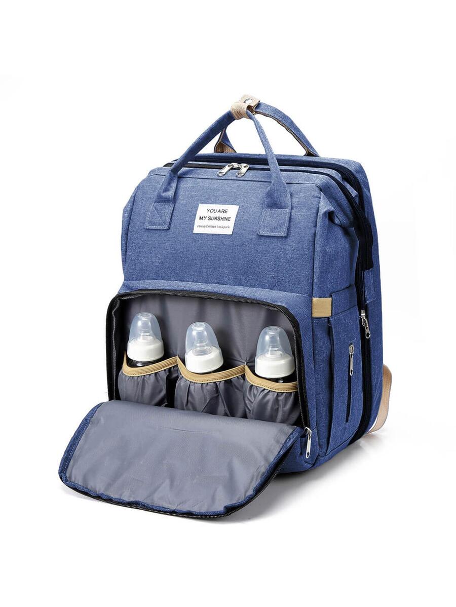 H HIBOBI Large Capacity Detachable Diaper Bag - 藍色 - 查看 1