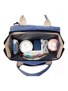 H HIBOBI Large Capacity Detachable Diaper Bag - 藍色 - 查看 4