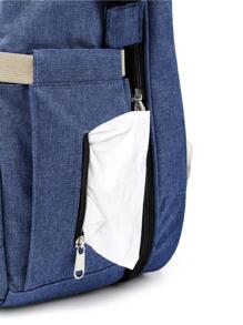 H HIBOBI Large Capacity Detachable Diaper Bag - 藍色 - 查看 6