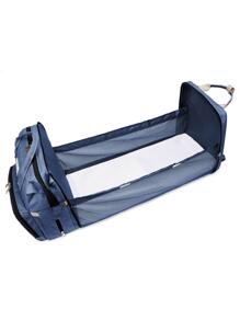 H HIBOBI Large Capacity Detachable Diaper Bag - 藍色 - 查看 3