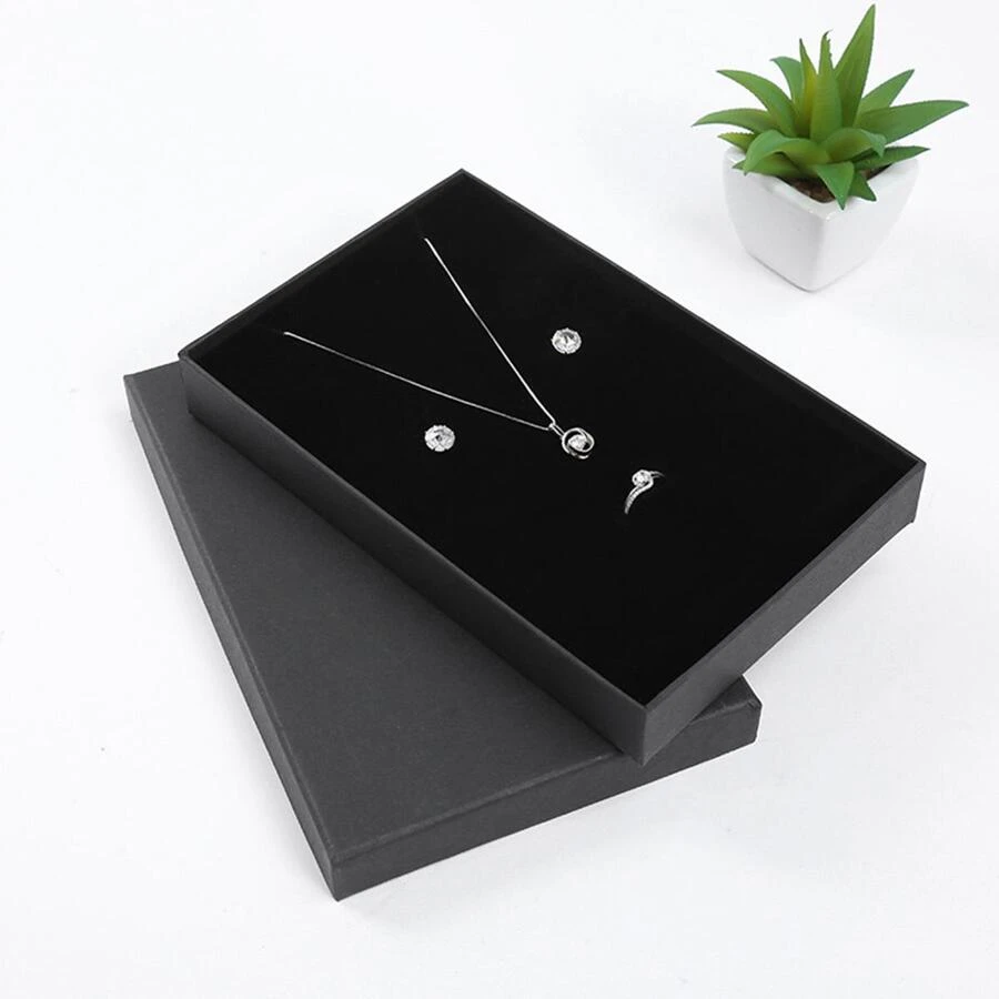 Hộp trưng bày trang sức trơn - màu đen - Xem 1