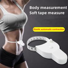 150cm多功能自動可伸縮柔軟的卷尺適用於測量腰,胸部,臀部和身體 - 白色 - 查看 1