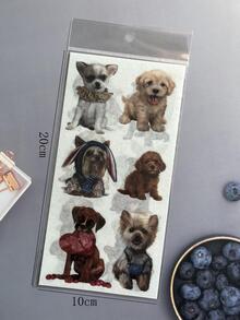 1入組3的世界著名小狗貼紙 - 彩色 - 查看 3