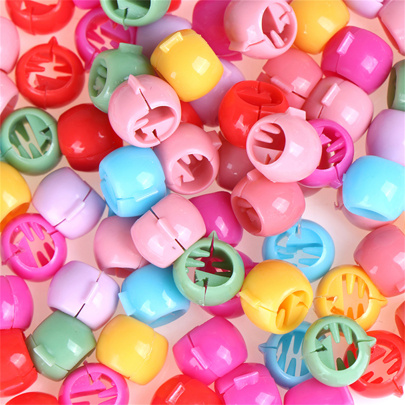50 Pcs Hair Braids Maker Beads Headwear Cute Candy Colors Plastic Hairpins Hair Claw Clips For Girls Hair Accessories
