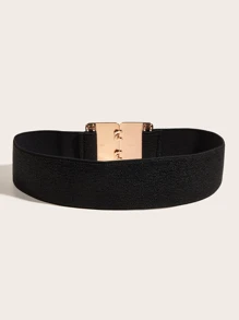 Square Buckle Belt - Black - View 4