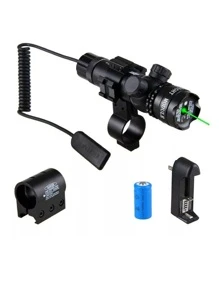 Rayo Laser Verde Con Montura Para Pistola Y Armas - Negro - Ver 2