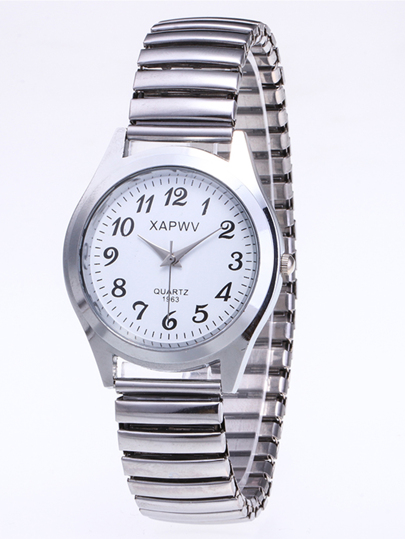 XAPWV Vintage Quartz Horloge Men Women Large Dial, s, Arabic Numerals Elastic view 5
