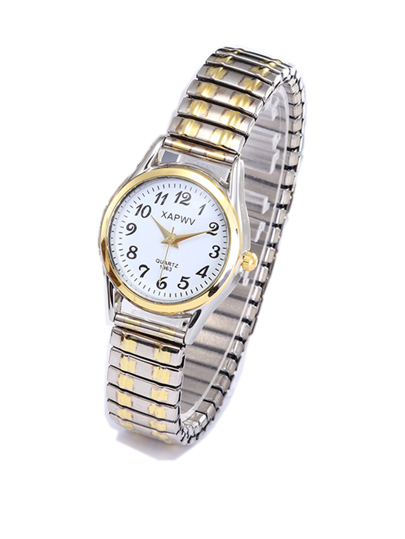 XAPWV Vintage Quartz Horloge Men Women Large Dial, s, Arabic Numerals Elastic view 7