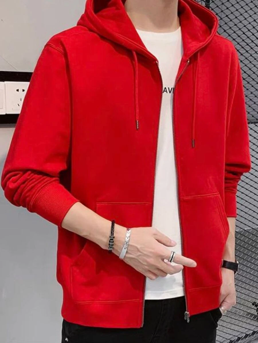 Men Sweatshirts - Red - View 1