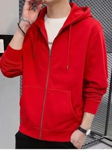 Men Sweatshirts - Red - View 2
