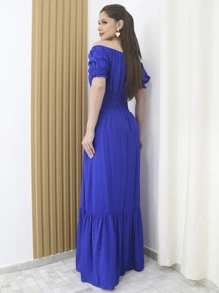 Women Dresses - 寶藍色 - 查看 2