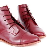 Botín Flat Vino - Rojo - Ver 2