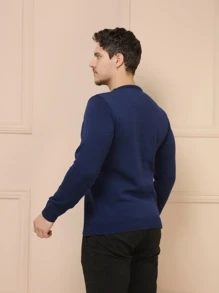 Men Sweaters - 藍色 - 查看 2