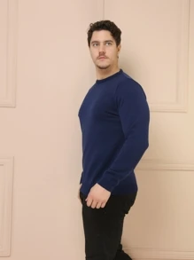 Men Sweaters - 藍色 - 查看 3