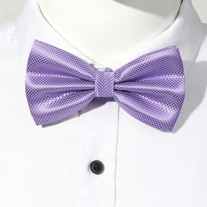 1pc Men Solid Bow Tie Versatile, And Stylish For Weddings Parties Holidays Casual,School Men Necktie