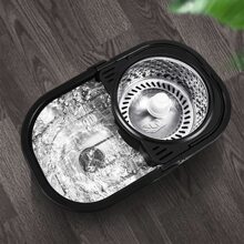 Cubeta para trapear de Acero con exprimidor, atrapa Polvo, Pelusa y Suciedad, Incluye 2 repuestos Intercambiables de Microfibra, Extensible Giratorio 360° y cubeta - Rojo - Ver 5