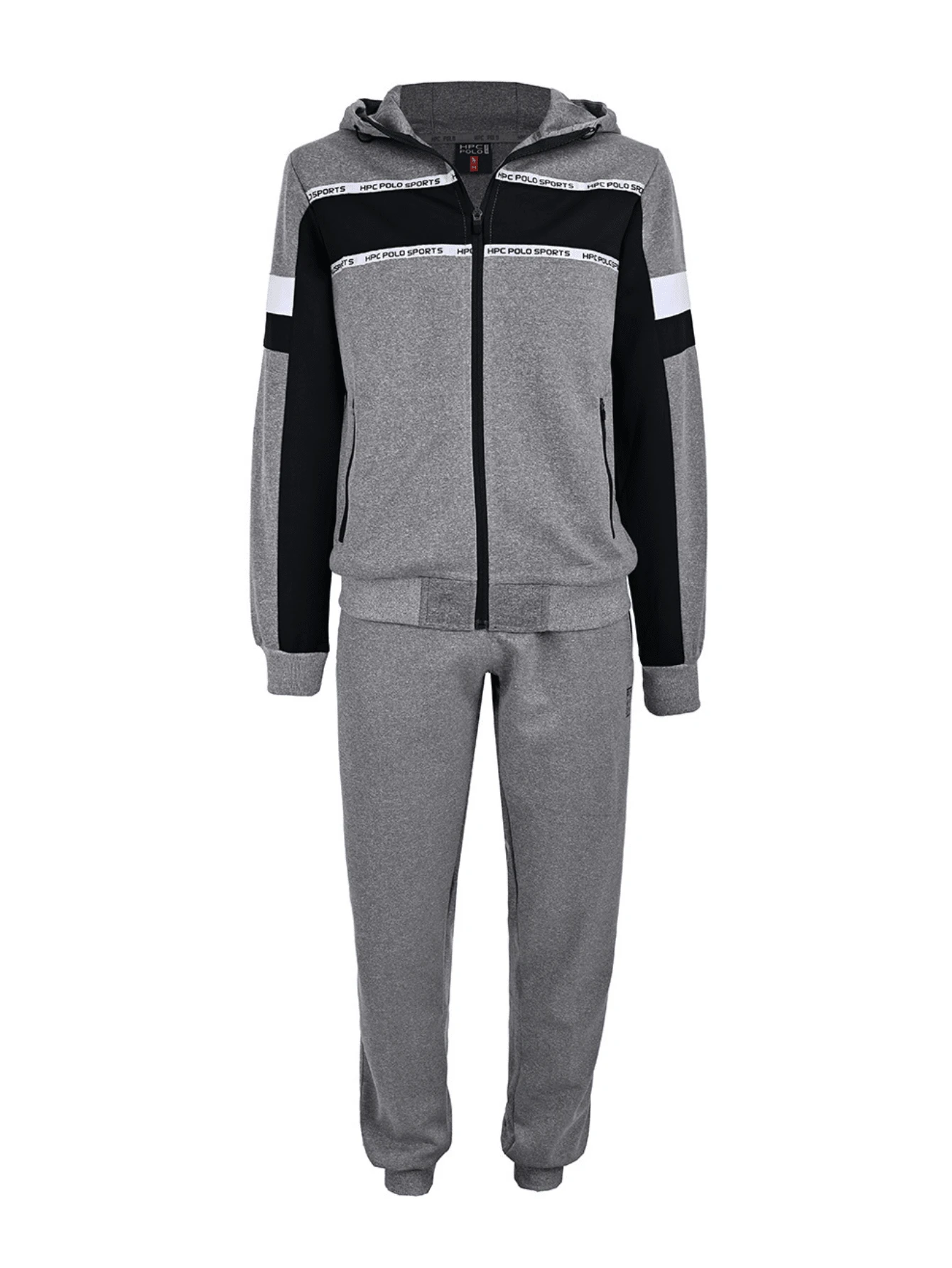 conjunto de pants licra deportivo para hombre caballero de calidad diseño combinado - Gris Claro - Ver 1