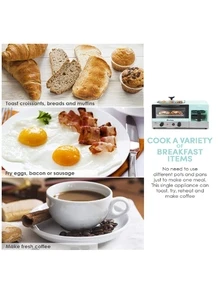 Electrodomésticos Aparatos de Gran Tamaño Grandes Electrodomésticos de Cocina Hornos Empotrables 3 en 1 - Azul menta - Ver 3