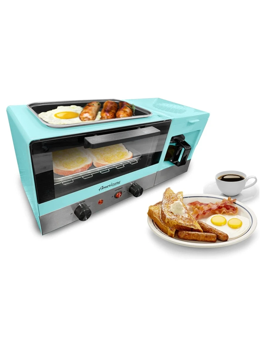 Electrodomésticos Aparatos de Gran Tamaño Grandes Electrodomésticos de Cocina Hornos Empotrables 3 en 1 - Azul menta - Ver 1