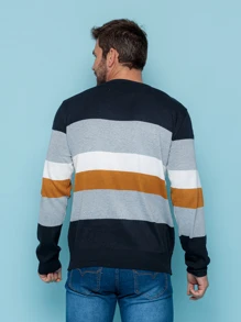 Men Sweaters - Màu xanh hải quân - Xem 2