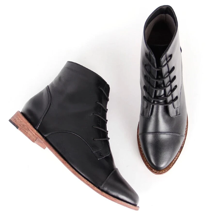 Botín Flat Negro - Negro - Ver 1