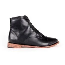 Botín Flat Negro - Negro - Ver 4