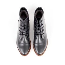 Botín Flat Negro - Negro - Ver 5