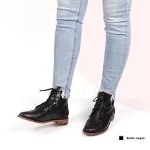 Botín Flat Negro - Negro - Ver 6