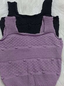 Women Knit Tops - Màu Lilac Tím - Xem 1